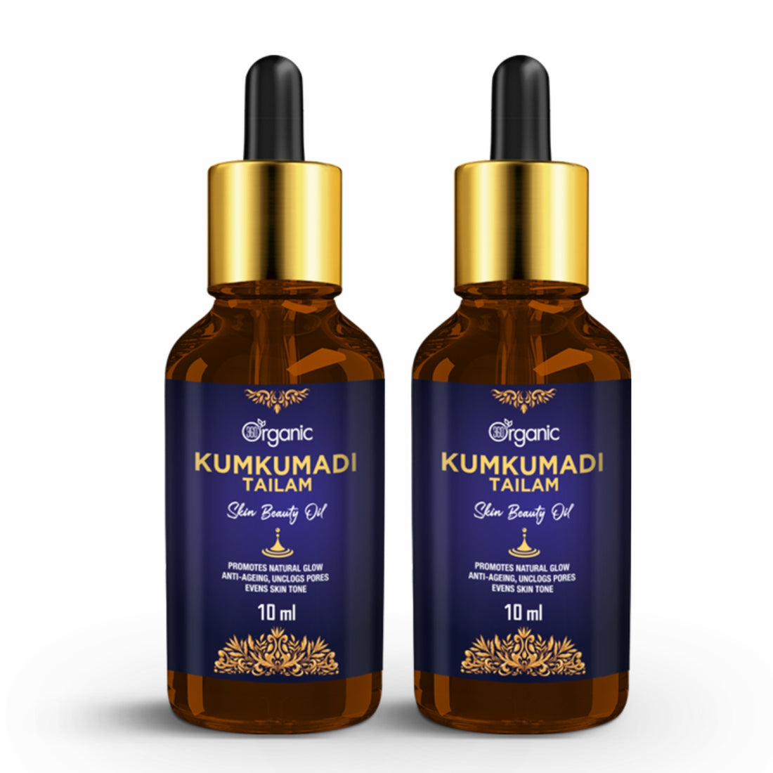 360 DEGREE ORGANIC Kumkumadi Tailam Skin Beauty Oil - 10 ml