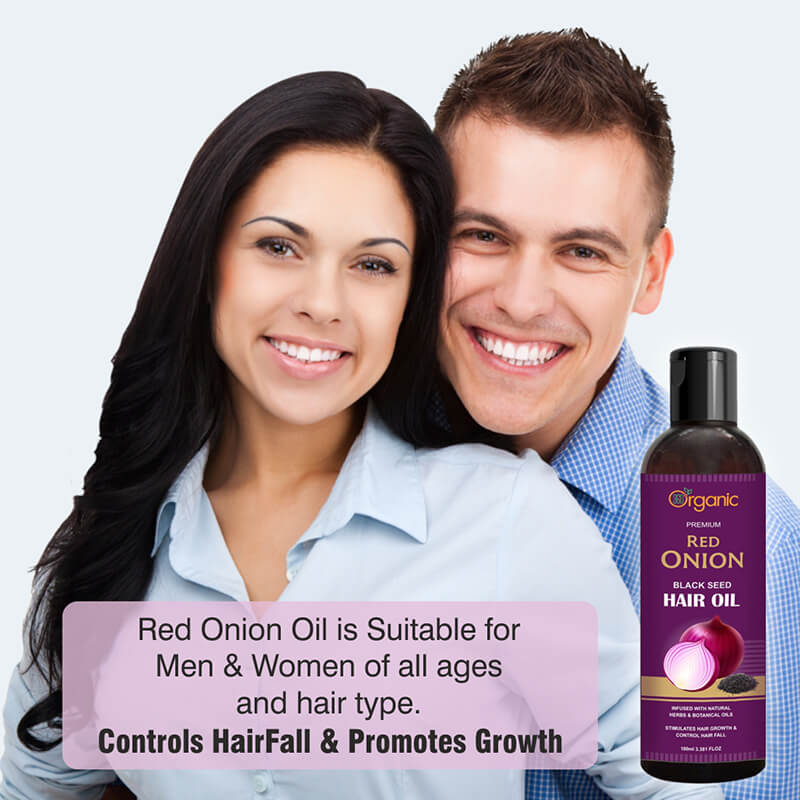 360 DEGREEORGANIC Red Onion Black Seed Hair Oil WITH COMB APPLICATOR Controls Hair Fall - 100 ml