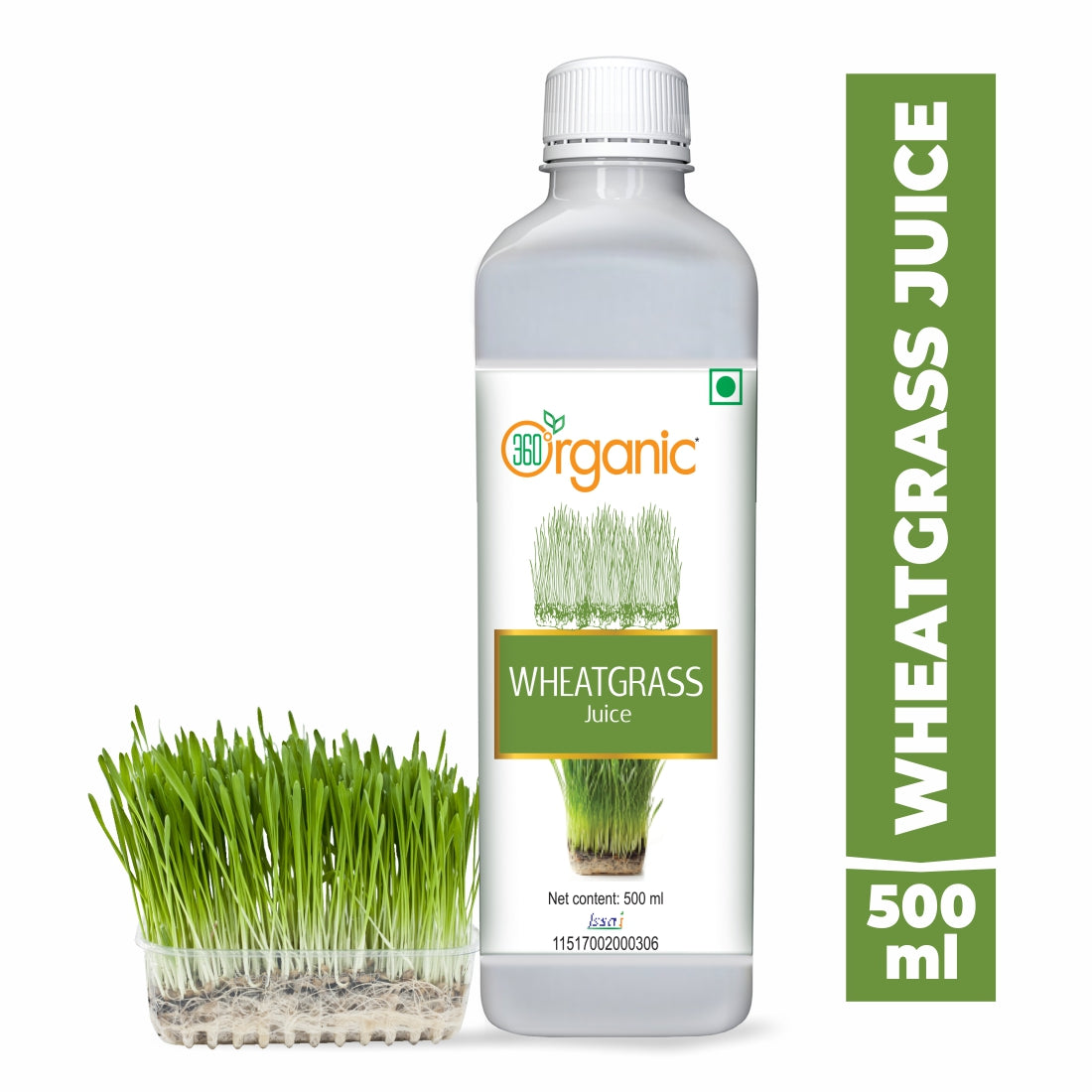 360 Degree Organic Wheatgrass for Help Detoxify the Liver, Cleanse the Digestive System, and Purify Blood- 500 ml