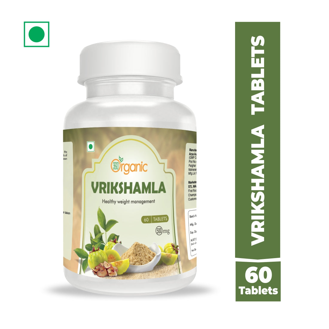 360 Degree Organic Vrukshamala Tablets  500 mg (60 Tablets)