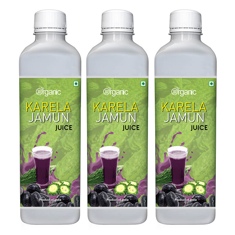 360 Degree Organic Karela Jamun Juice for Controls Blood Sugar Levels  Fights Cholesterol  Helps Improves Digestion  Helps Build Immunity  Skin Wellness - No Added Sugar - 500 ml