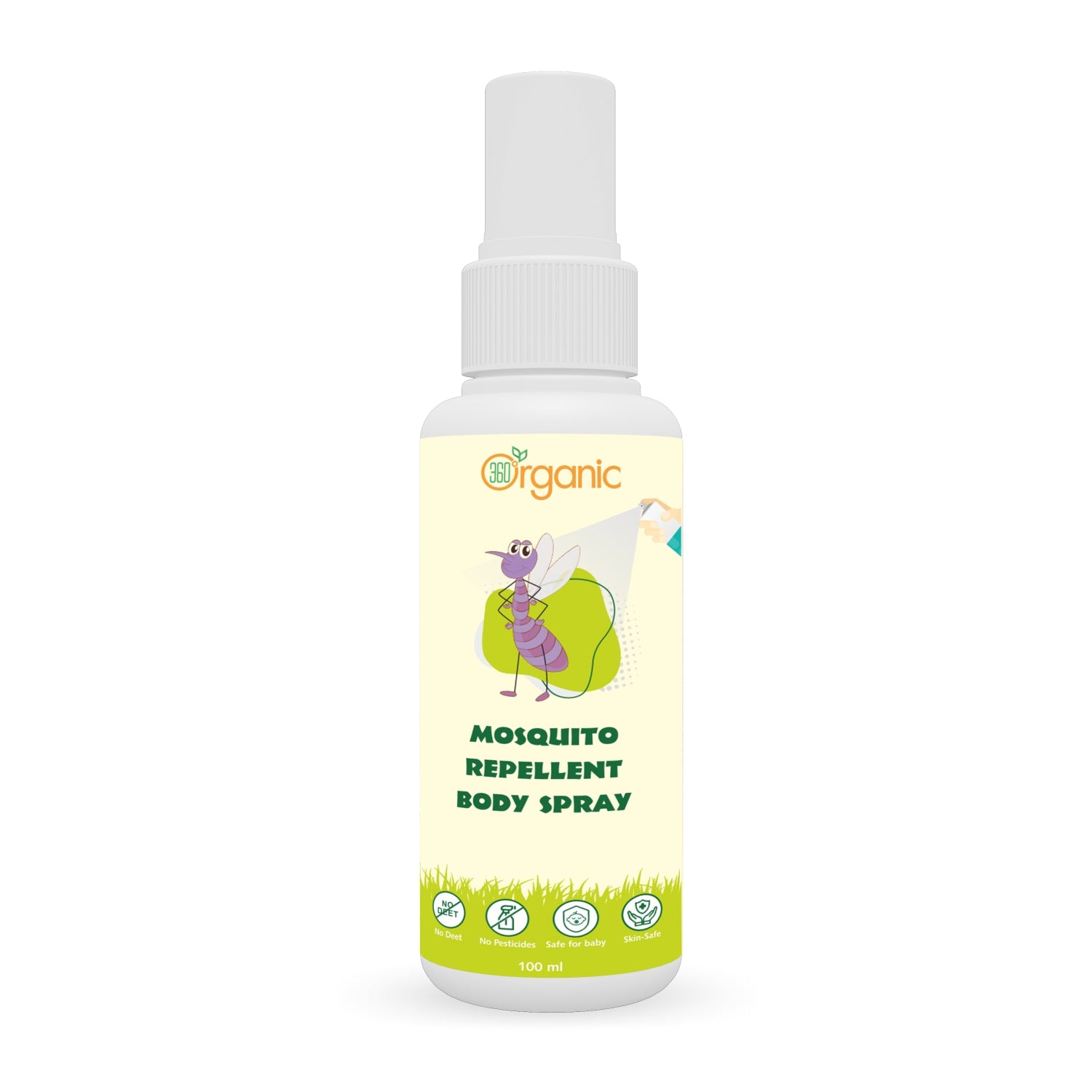 360 Degree Organic Mosquito Repellent Body Spray - 100 ml