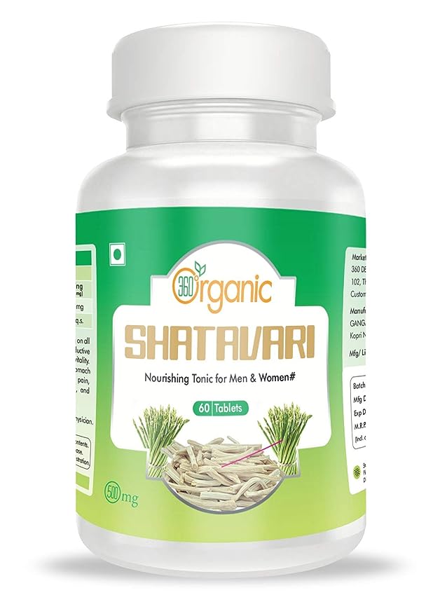 360 Degree Organic Shatavari 60 Tab + Triphala 60 Tab Combo