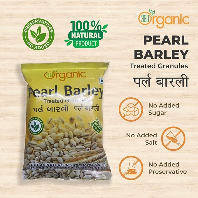 360 Degree Organic_Pearl Barley Treated Granules_ 400 gm