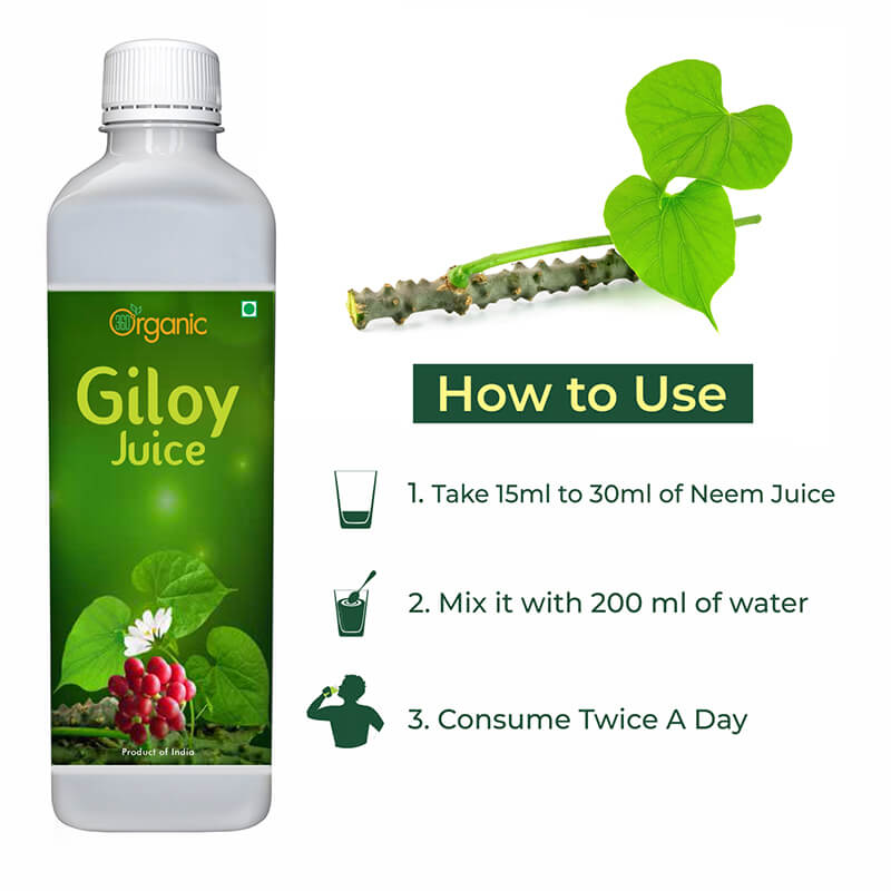 360 Degree Organic Giloy Juice for Boosts Immunity | Improves Digestion | Reduces Stress and Anxiety | Reduces Signs Of Aging - 500 ml