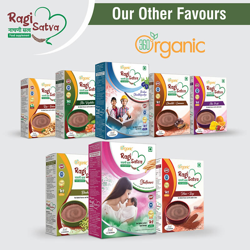 360 Degree Organic_Ragi Satva Mix Vegetables Healthy food - 250g (Nachani Satva)