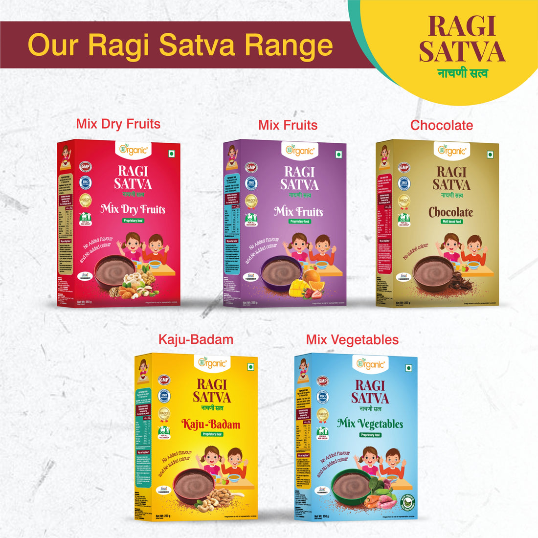 360 Degree Organic Ragi Satva Kaju Badam Healthy Food (Nachani Satva) 250 Gm Each  Pack Of 2