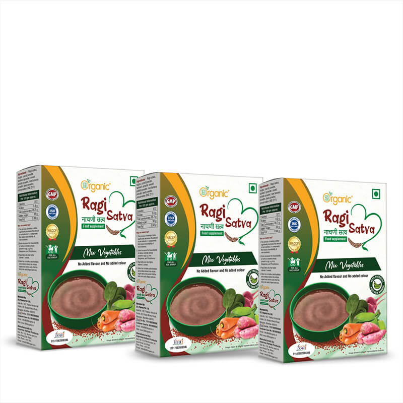 360 Degree Organic_Ragi Satva Mix Vegetables Healthy food - 250g (Nachani Satva)