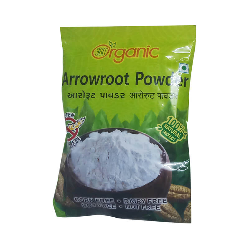 360 Degree Organic Arrowroot Powder for Gravy, Puddings, Soups, Bread and More - 100gm