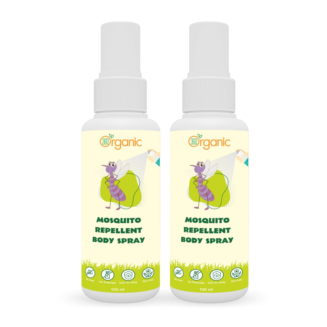 360 Degree Organic Mosquito Repellent Body Spray - 100 ml