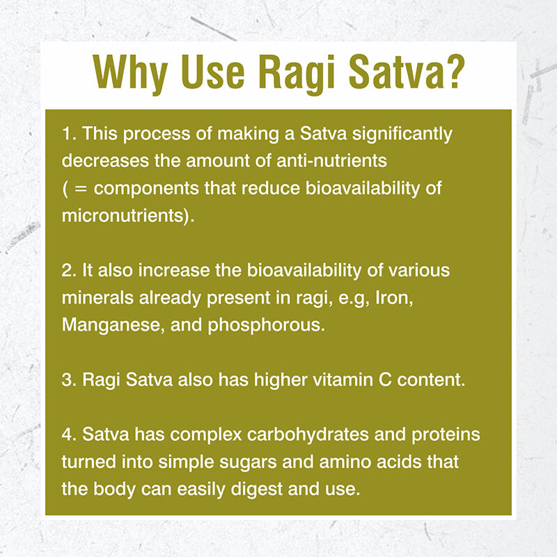 360 DEGREEORGANIC Ragi Satva Elaichi Healthy food - 250g Nachani Satva