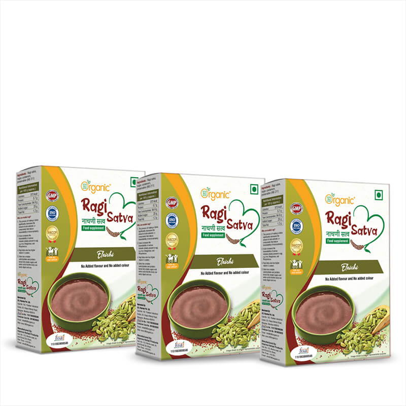 360 DEGREEORGANIC Ragi Satva Elaichi Healthy food - 250g Nachani Satva